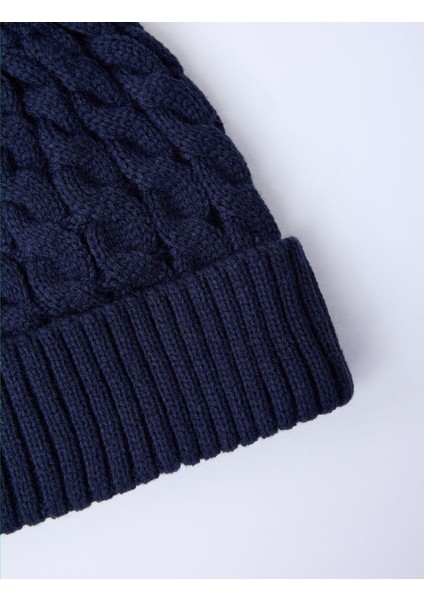 Lacivert Saç Örgü Desenli Bere fiyatları