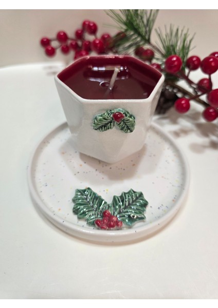 Yılbaşı Temalı Dekoratif Seramik Jel Mum fiyatları