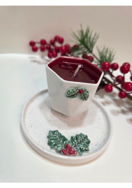 Yılbaşı Temalı Dekoratif Seramik Jel Mum modelleri