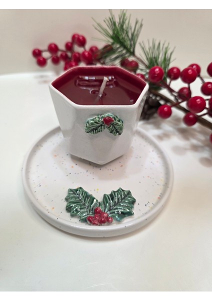 Yılbaşı Temalı Dekoratif Seramik Jel Mum fırsatları