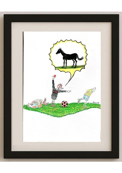 Kostadin Naskov 43X30CM Orijinal Karikatür Tablo