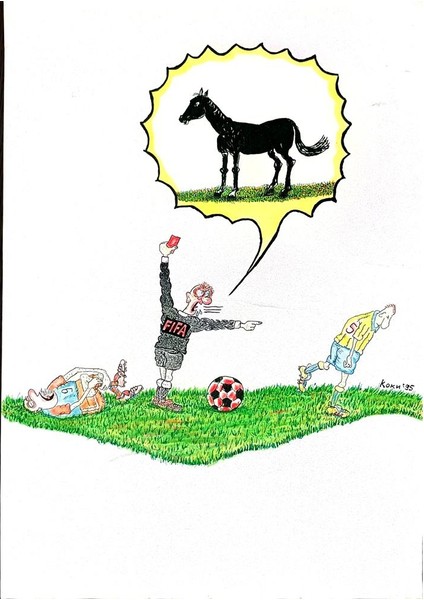 Kostadin Naskov 43X30CM Orijinal Karikatür Tablo modelleri