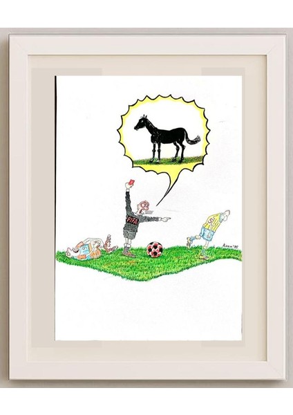 Kostadin Naskov 43X30CM Orijinal Karikatür Tablo fırsatları