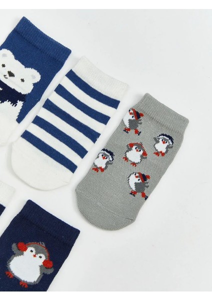 Desenli Erkek Bebek Soket Çorap 5'li (W5) fiyatları