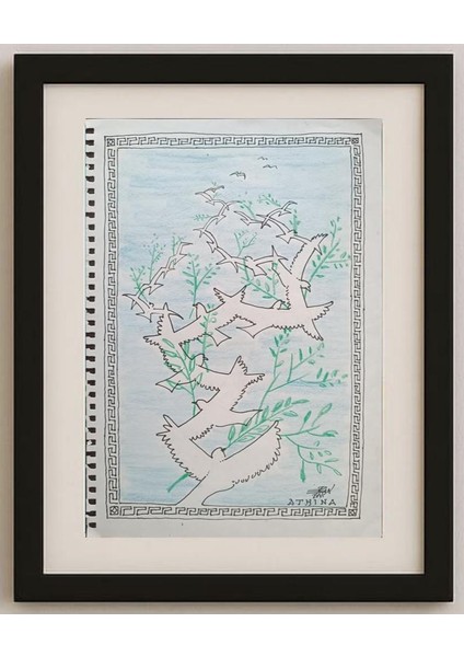 Athina 29X21CM Orijinal Karikatür Tablo