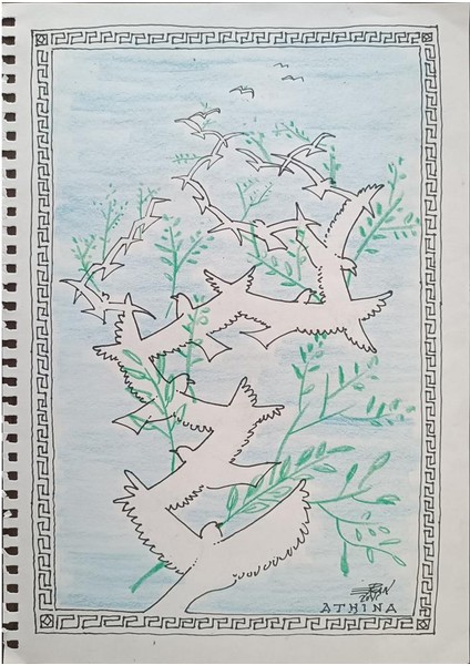 Athina 29X21CM Orijinal Karikatür Tablo modelleri