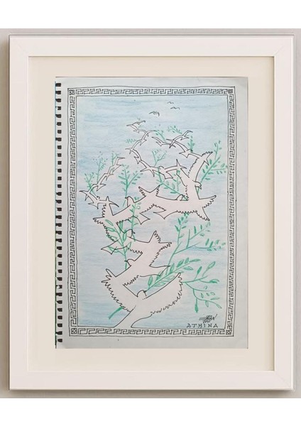 Athina 29X21CM Orijinal Karikatür Tablo fırsatları