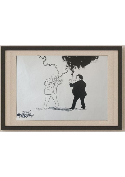 Wonsoo Yi 35X25CM Orijinal Karikatür Tablo