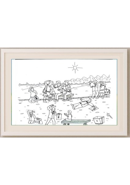 Mahmood Reza Mohammad Poor 29X21CM Orijinal Karikatür Tablo fırsatları