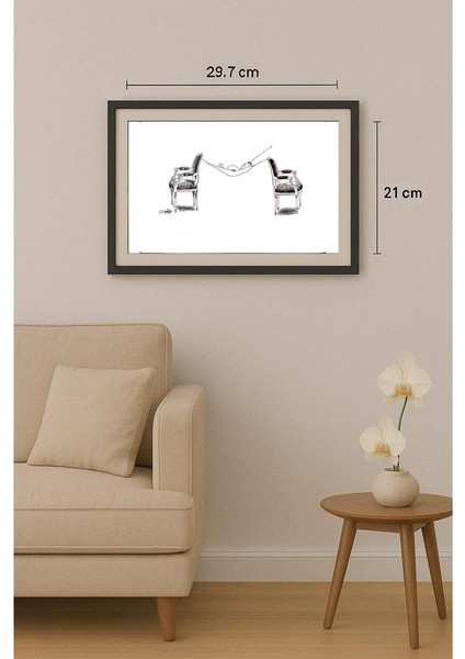 Ali Divandari 29X21CM Orijinal Karikatür Tablo fiyatları