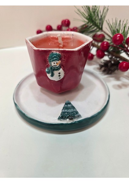 Yılbaşı Temalı Dekoratif Seramik Jel Mum fiyatları