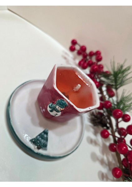 Yılbaşı Temalı Dekoratif Seramik Jel Mum fırsatları