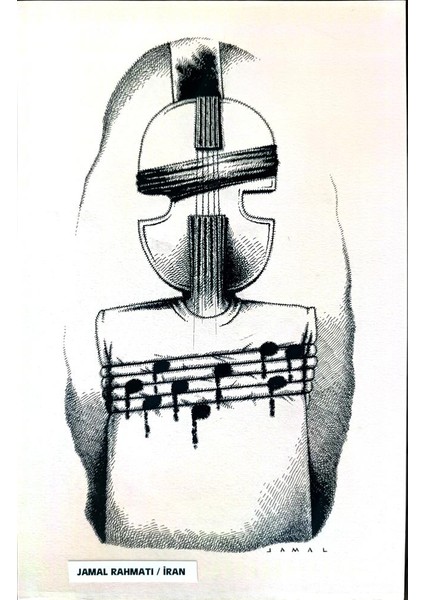 Jamal Rahmati 26X17CM Orijinal Karikatür Tablo modelleri