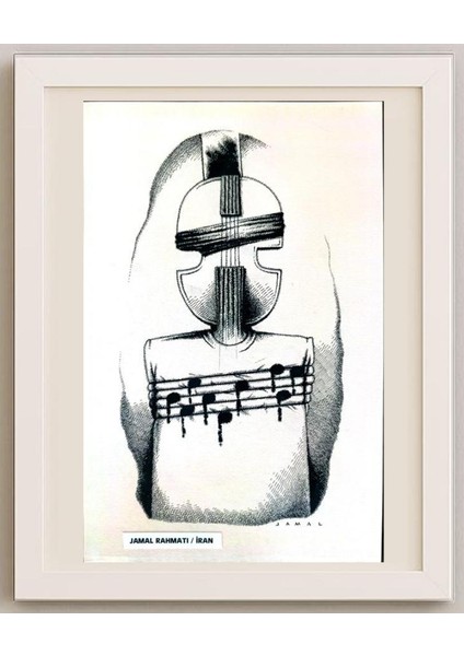 Jamal Rahmati 26X17CM Orijinal Karikatür Tablo fırsatları