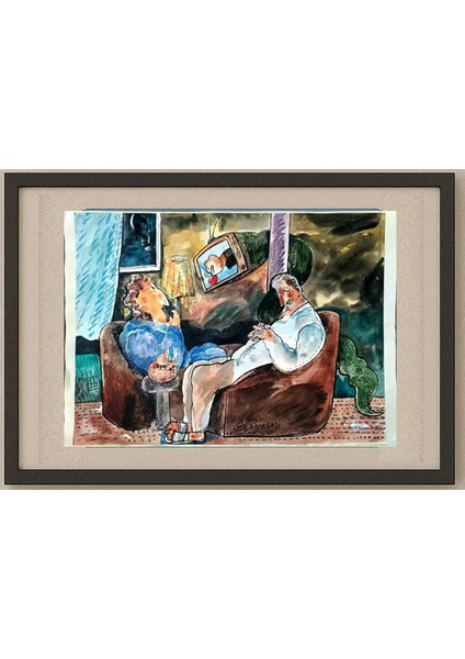 Mohammad Ali Baniasadi 29X21CM Orijinal Karikatür Tablo