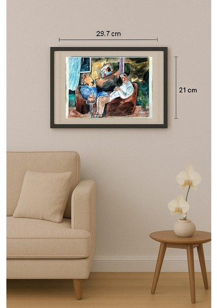 Mohammad Ali Baniasadi 29X21CM Orijinal Karikatür Tablo fiyatları