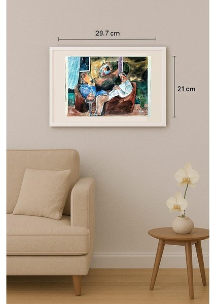 Mohammad Ali Baniasadi 29X21CM Orijinal Karikatür Tablo indirimleri