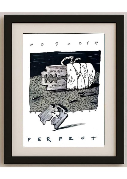 Turculet Dan Silvin 29X21CM Orijinal Karikatür Tablo