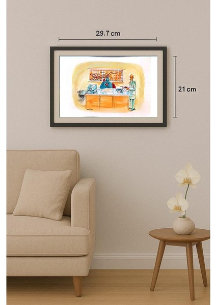 Mohsen Divandari 29X21CM Orijinal Karikatür Tablo fiyatları