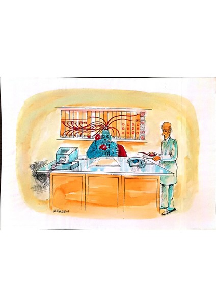 Mohsen Divandari 29X21CM Orijinal Karikatür Tablo modelleri