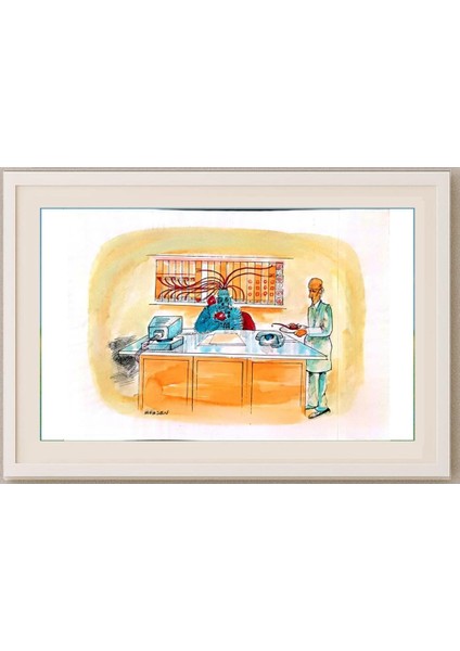 Mohsen Divandari 29X21CM Orijinal Karikatür Tablo fırsatları