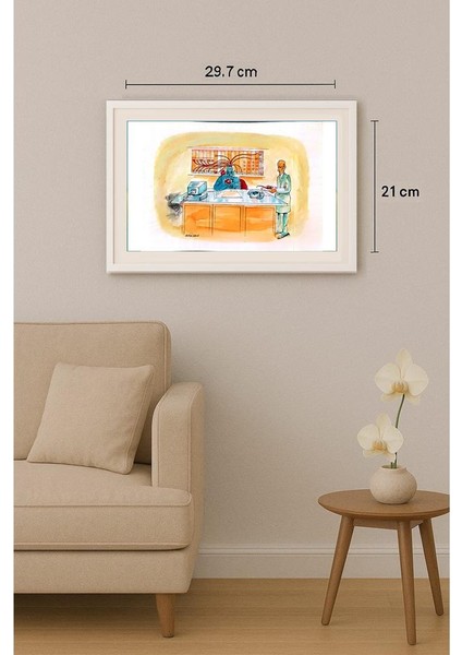 Mohsen Divandari 29X21CM Orijinal Karikatür Tablo indirimleri