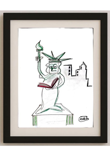 Sergio Mas 29X21CM Orijinal Karikatür Tablo