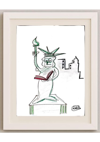 Sergio Mas 29X21CM Orijinal Karikatür Tablo fırsatları