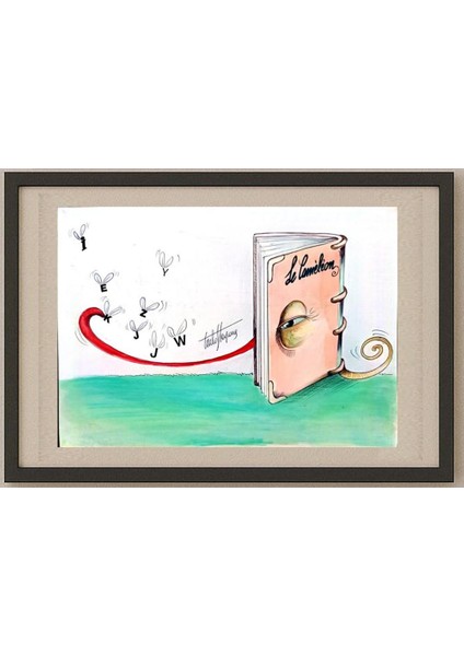 Sterpone Carlo 27X18CM Orijinal Karikatür Tablo