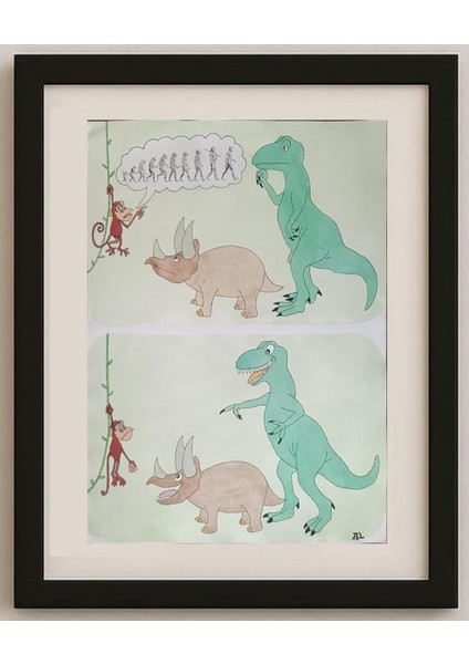 Louis Postruzin 43X30CM Orijinal Karikatür Tablo