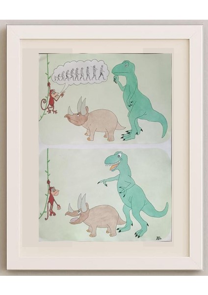 Louis Postruzin 43X30CM Orijinal Karikatür Tablo fırsatları