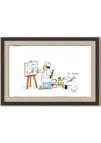 Eduardo Caldari Junior 35X25CM Orijinal Karikatür Tablo