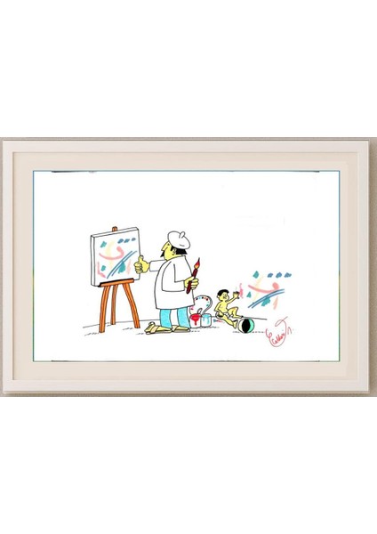Eduardo Caldari Junior 35X25CM Orijinal Karikatür Tablo fırsatları