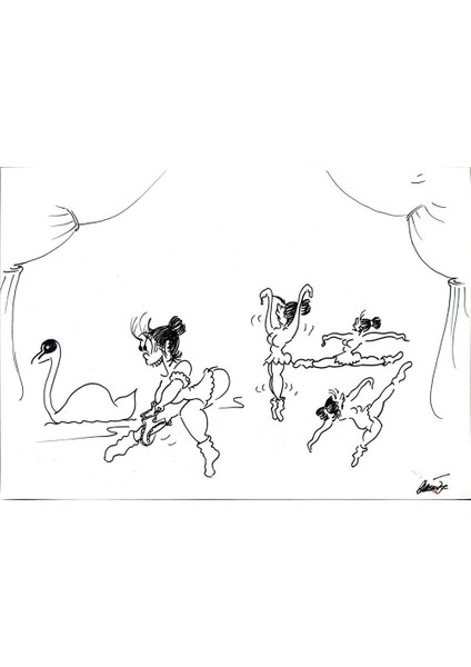 Branco Premuzic 29X21CM Orijinal Karikatür Tablo modelleri