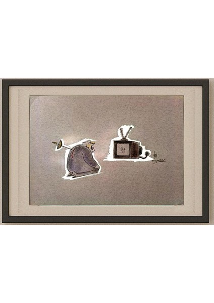 Sepideh Anjomrooz 29X21CM Orijinal Karikatür Tablo