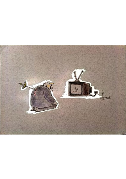 Sepideh Anjomrooz 29X21CM Orijinal Karikatür Tablo modelleri