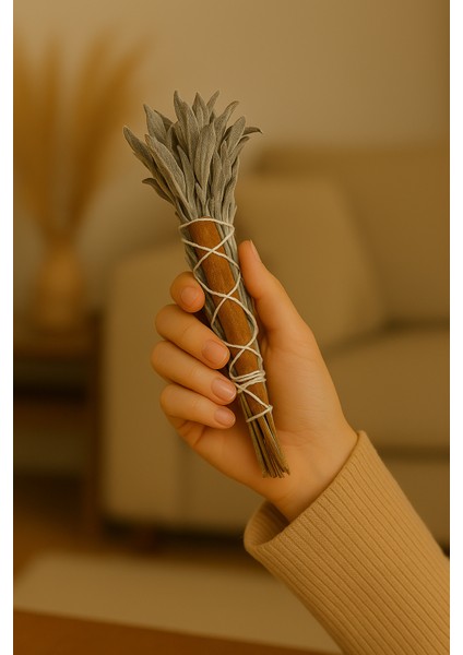 Doğal Adaçayı ve Tarçın Demet Tütsü – Enerji Temizliği, Meditasyon ve Huzur