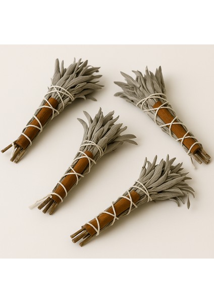 Doğal Adaçayı ve Tarçın Demet Tütsü – Enerji Temizliği, Meditasyon ve Huzur fiyatları