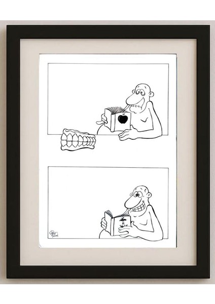 Chris Hovian 29X21CM Orijinal Karikatür Tablo