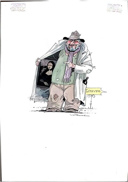 Reiner Schwalme 29X21CM Orijinal Karikatür Tablo modelleri