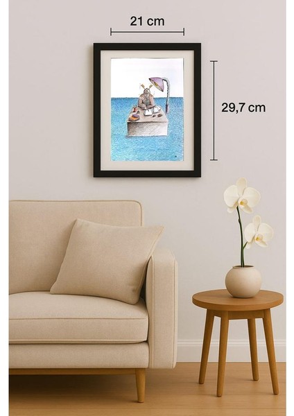 Masoud Ziaei Zardkhashoei 29X21CM Orijinal Karikatür Tablo fiyatları