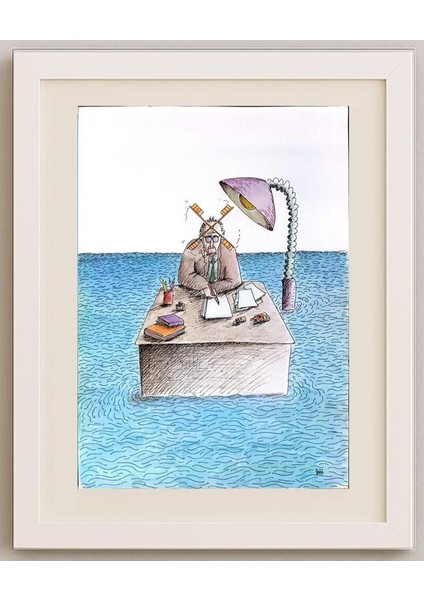 Masoud Ziaei Zardkhashoei 29X21CM Orijinal Karikatür Tablo fırsatları