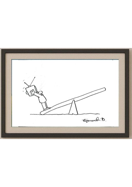 Veselin Borisic 29X21CM Orijinal Karikatür Tablo