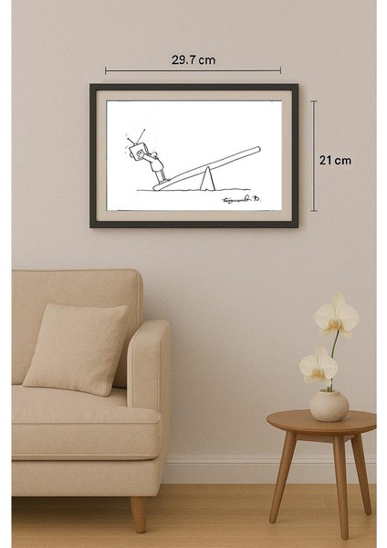 Veselin Borisic 29X21CM Orijinal Karikatür Tablo fiyatları