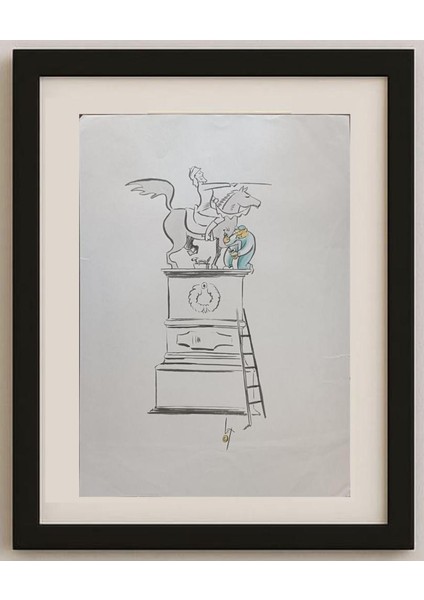 Milan Lekic 43X30CM Orijinal Karikatür Tablo