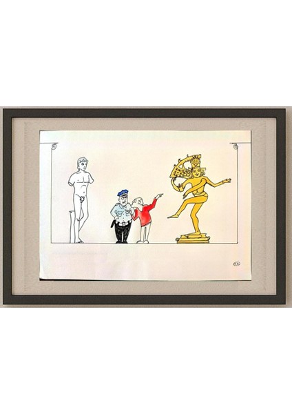 Kokus 29X21CM Orijinal Karikatür Tablo