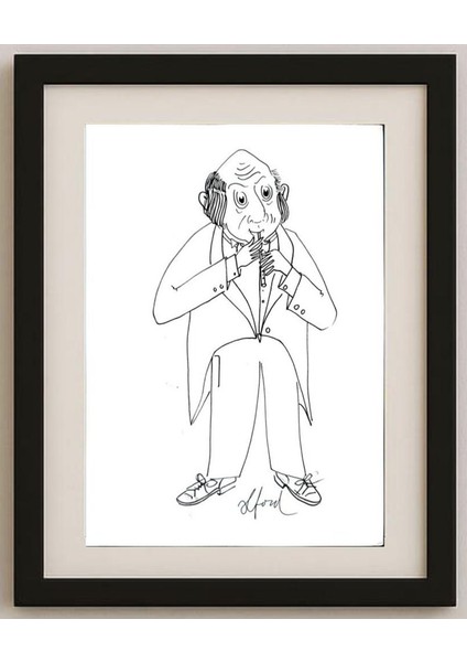 Richard Francis Vosters 29X21CM Orijinal Karikatür Tablo