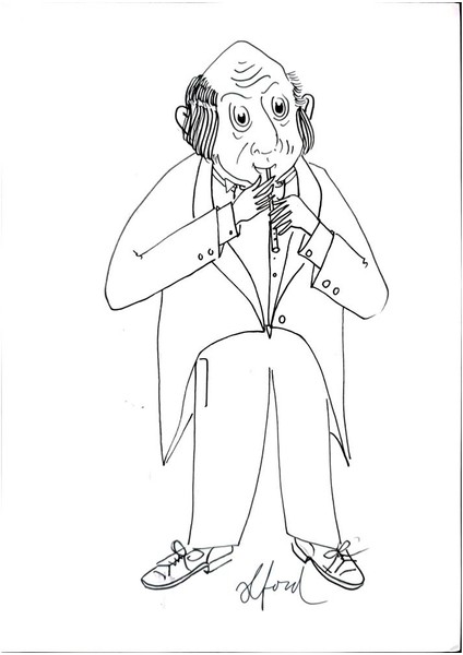 Richard Francis Vosters 29X21CM Orijinal Karikatür Tablo modelleri