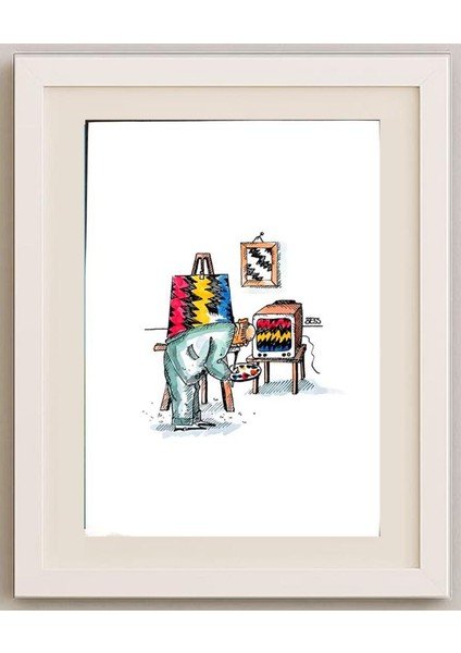 Winfried Besslich 29X21CM Orijinal Karikatür Tablo fırsatları