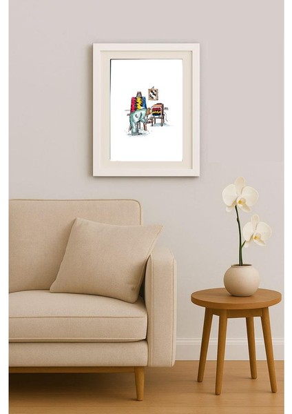 Winfried Besslich 29X21CM Orijinal Karikatür Tablo indirimleri